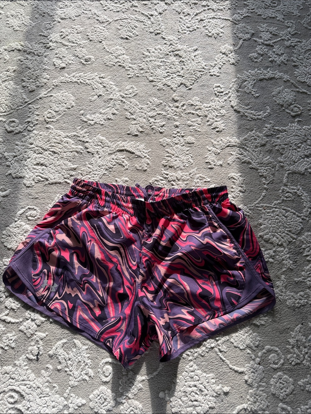 Under Armour Pink & Purple Swirl Athletic Shorts